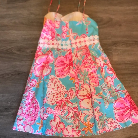Lilly Pulitzer A-Line Dress w/ Flower Cutout - Picture 2 of 4